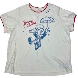 NWT Disney Parks Authentic Jiminy Cricket Ringer Tee Medium